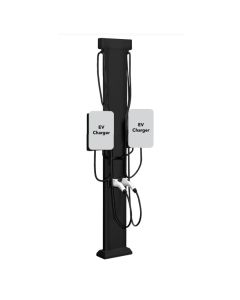 BreezEV EVC-L2-ACC-BB Single or Double Back-to-Back Standalone Pedestal for EV Charging Station