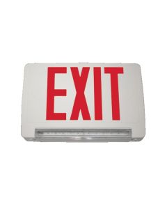 Barron Lighting CLED-U-WH 1.5 Watt LED Light Bar Double Face Exit Sign Combo Unit with NiCad Battery
