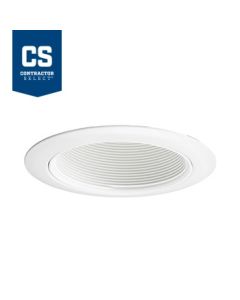 Juno Lighting 14 WWH 4-Inch Contractor Select Recessed Baffle Trim, White Baffle with White Trim