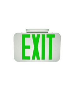 MaxLite EX-GWRC LED Exit Sign White Thermoplastic with Green Letters - Remote Capable