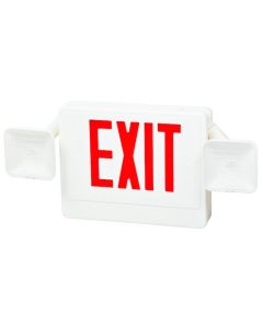 Fulham Lighting FHEC31WR Firehorse LED Emergency Exit Sign Frog Eye Combo Red Letters with Backup Battery