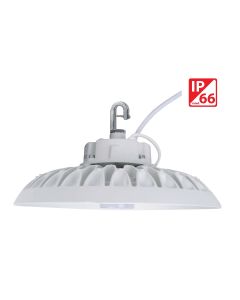 NaturaLED FX13HBR150/90/850/WH/IP66 DLC Premium 13-Inch 150 Watt LED Round High Bay Fixture Dimmable 5000K Replaces 400-575W