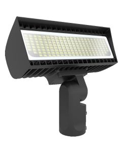 RAB Lighting FXLEDSSF DLC Premium FXLED Series Multi-Watt Field Adjustable Small Floodlight with Slipfitter Mount Dimmable 750W MH Equivalent