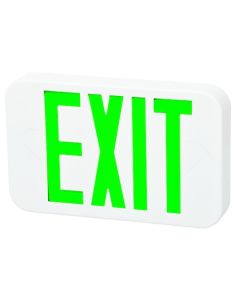 Fulham Lighting FHEX20WGEM Firehorse LED Emergency Exit Sign with Battery Backup Green Letters