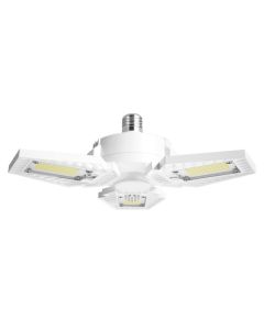 RAB Lighting HID-65-V-E26-850-BYP-GL 65W Ballast Bypass Garage Light Retrofit with Adjustable LED Panels Non-Dimmable 200W HID Equivalent