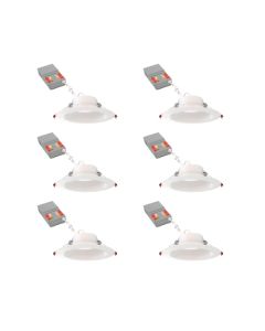 Juno Lighting WF6 DREG SM ALO20 SWW5 90CRI CP6 MW M2 MW M6 16 Watt 6-Inch Color Selectable LED Smooth Canless Wafer Downlight with Triac Dimming - Replaces up to 75W 6 Pack