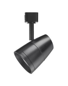 Juno Lighting R600L G2 Dimmable 9.5W LED Trac Head in Black with Adjustable Flood Optic, 3500K, 50W Equivalent