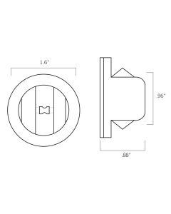 Keystone KT-SOCKET-RDC-SE-SIGN-1 Recessed Double Contact Socket for SignHero Lamps, Stationary End