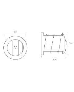 Keystone KT-SOCKET-RDC-SPR-SIGN Recessed Double Contact Socket for SignHero Lamps, Plunger End