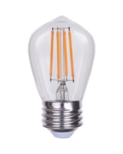 Eiko LED4WS14/FIL/827-DIM-G7 4 Watt S14 LED Advantage Filament Clear Decorative Lamp 2700K Dimmable E26 Base