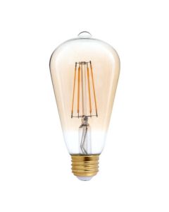 Eiko LED4WST19/FIL/822K-DIM-G7 4 Watt ST19 LED Advantage Filament Golden Decorative Lamp 2200K Dimmable E26 Base