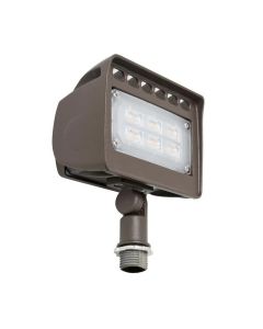 Westgate LF4-12CW-KN DLC Listed 12 Watt LED Architectural Round-Back Flood Light Fixture 5000K with Knuckle