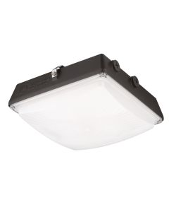 Lithonia Lighting CNY LED P2 DLC Premium Listed 52 Watt Contractor Select LED Canopy Light Fixture Dark Bronze Replaces 175W HID 