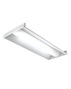 Westgate LTR-2X4-50W-40K-D DLC Listed 50 Watt 2x4 LED Direct-Indirect Troffer Fixture Dimmable with Metal Housing and PC Lens