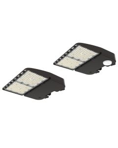 NaturaLED FXSAL75SW DLC Premium Listed Selectable Wattage LED Slim Area Light Fixture Dimmable Replaces 100W-400W HID