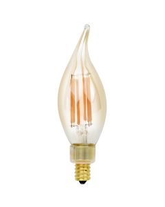 NaturaLED LED5CAF/FIL/E26/32L/922 Energy Star Certified 5 Watt LED Filament Decorative Candle Lamp E26 Base 2200K