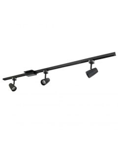 NORA Lighting NTLE-870 4-Foot Track Pack with 3 MAC 10W per LED Track Head - Black