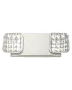 Barron Lighting QMS-WH Micro LED Thermoplastic Emergency Unit with 2 x 1 Watt Square Lamp Head