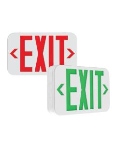 Barron Lighting QXS Universal Field-Selectable Red/Green LEDs Slim Thermoplastic Emergency Exit Sign Unit