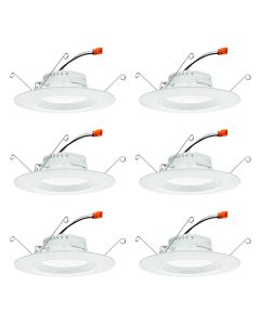 Juno Lighting RB56 SWW5 CP6 MW M2 RetroBasics™ 5/6-Inch Switchable Baffle Downlight Retrofit 75W Equivalent - 1 Box 6 Units