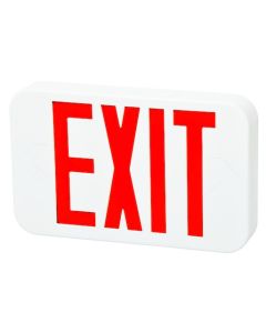 Fulham Lighting FHEX20WREM Firehorse LED Emergency Exit Sign with Battery Backup Red Letters