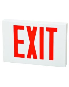 Fulham Lighting FHEX21WREM Firehorse LED Emergency Exit Sign Thin Profile with Battery Backup Red Letters