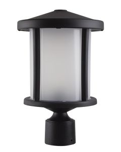 Wave Lighting S52TF-BK Frosted Acrylic Round Post Top Outdoor Decorative Fixture