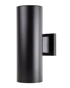 Wave Lighting S65W-LR12C 26-Watt LED Up/Down Outdoor Cylinder Wall Mount Fixture 4000K Dimmable Replaces 60W Incandescent Black