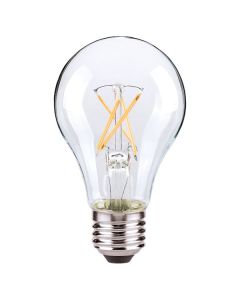 Satco Lighting S8616 7 Watt A19 Omni-directional Screw-In LED Filament Light Bulb Lamp E26 Medium Base Dimmable 2700K