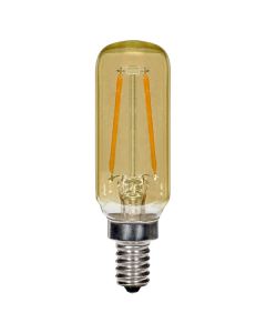 Satco Lighting S9873 2.5 Watt T6 LED Filament Light Bulb Amber Candelabra Base 120V Dimmable 2200K