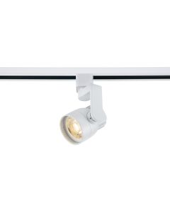 Satco Lighting TH423 12 Watt LED Track Head Light Fixture White Finish 36 Degree Beam Angle Dimmable 3000k