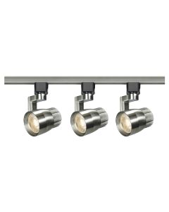 Satco Lighting TK427 12 Watt LED 3 Heads Round Track Lighting Kit 36 Degree Dimmable Brushed Nickel 3000K