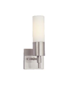 Sunpark 4476-113 Opal Glass Shade Fluorescent Vanity Light Fixture with 13W GU24 Bulb