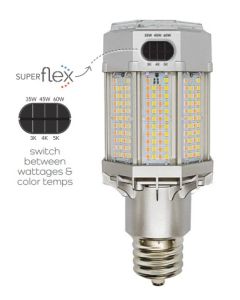 Light Efficient Design LED-8024E345-G7-FW SuperFlex LED Post Top Retrofit Lamp E26 Base Field Adjustable Wattage and CCT