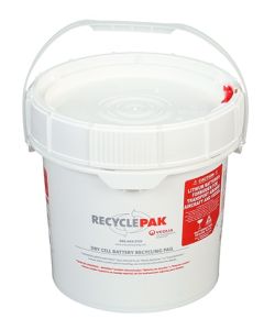 Veolia SUPPLY-041 RecyclePak 3.5 Gal. Dry Cell Battery Recycling Pail Container Kit Prepaid Return Shipping Image