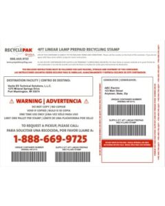 Veolia SUPPLY-277 RecyclePak 4 Ft Linear Lamp Prepaid Recycling Stamp Product