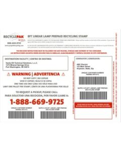 Veolia SUPPLY-278 RecyclePak 8 Ft Linear Lamp Prepaid Recycling Stamp Product