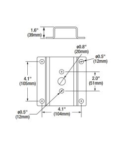 Sylvania 60129 AREAFLD1A/WALLMNT/BZ Wall Mount for LED Area Light Fixture Compatible with Pole Mount - 6 Pack