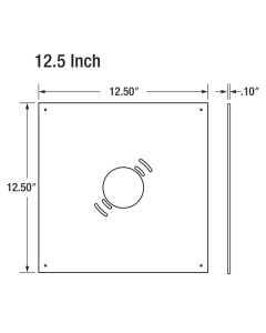 Sylvania CANOPYA/MTGPLATE 12.5-Inch Mounting Plate Replacement White Finish for LED Canopy Light Fixture