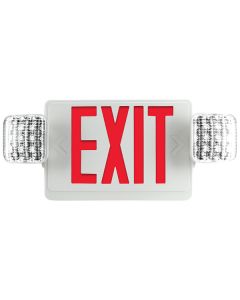 Barron Lighting VLED-U-WH-EL90 1 Watt LED Double Head Lamp Universal Exit Sign Combo Unit with NiCad Battery