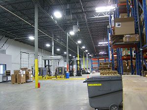 owens and minor warehouse with new light levels